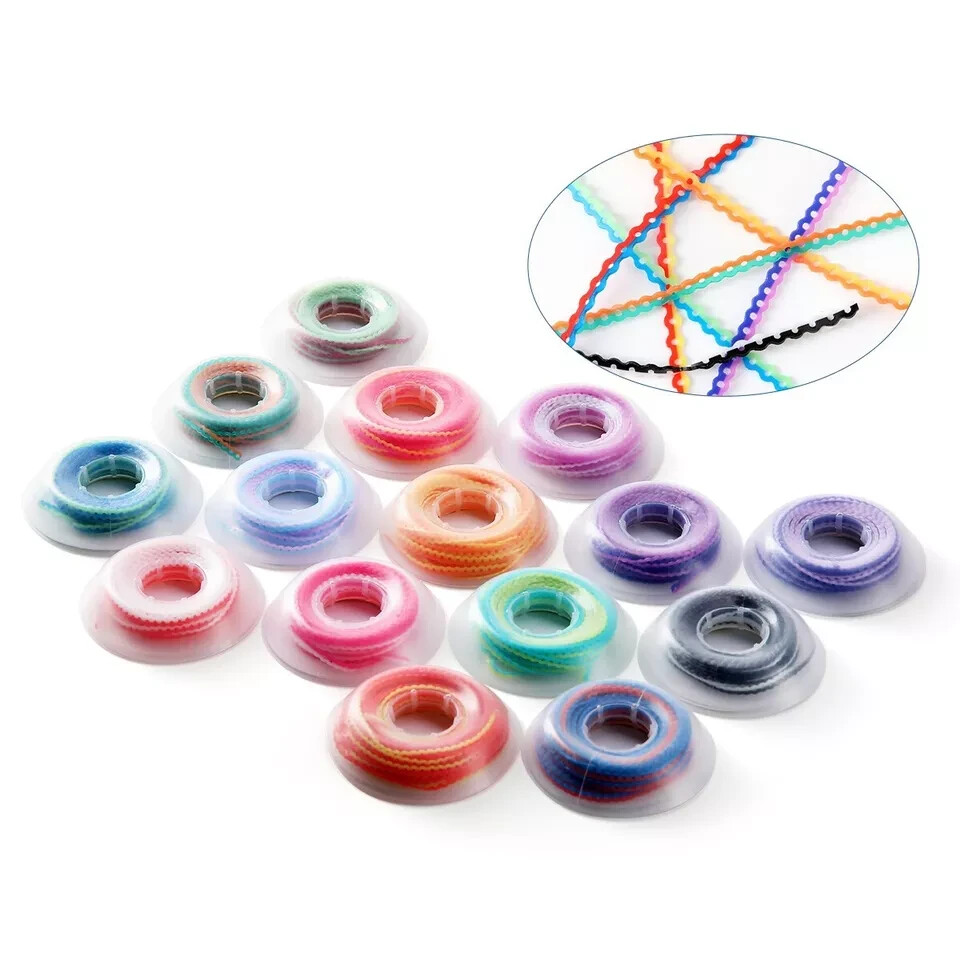 15 Color Dental Orthodontic Elastic Rubber Power Chain Double Color