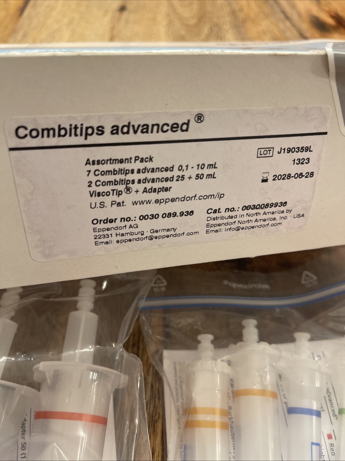 Eppendorf Combitips Advanced 0.1mL 10mL 25mL 50mL Pipette Tips Sterile Adapter