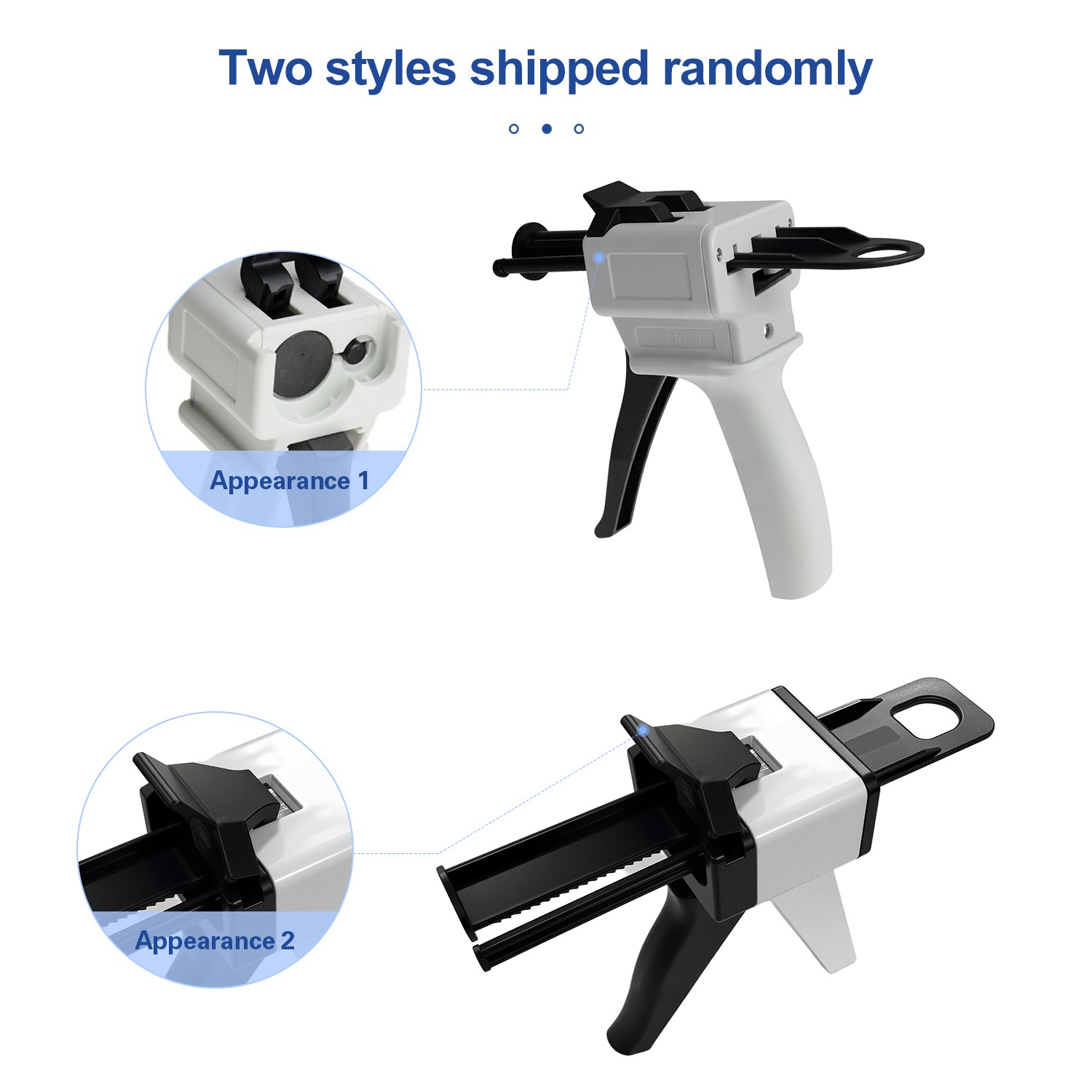 50ml Dental Impression Mixing Dispenser Gun Universal Delivery Guns 1:1 4:1