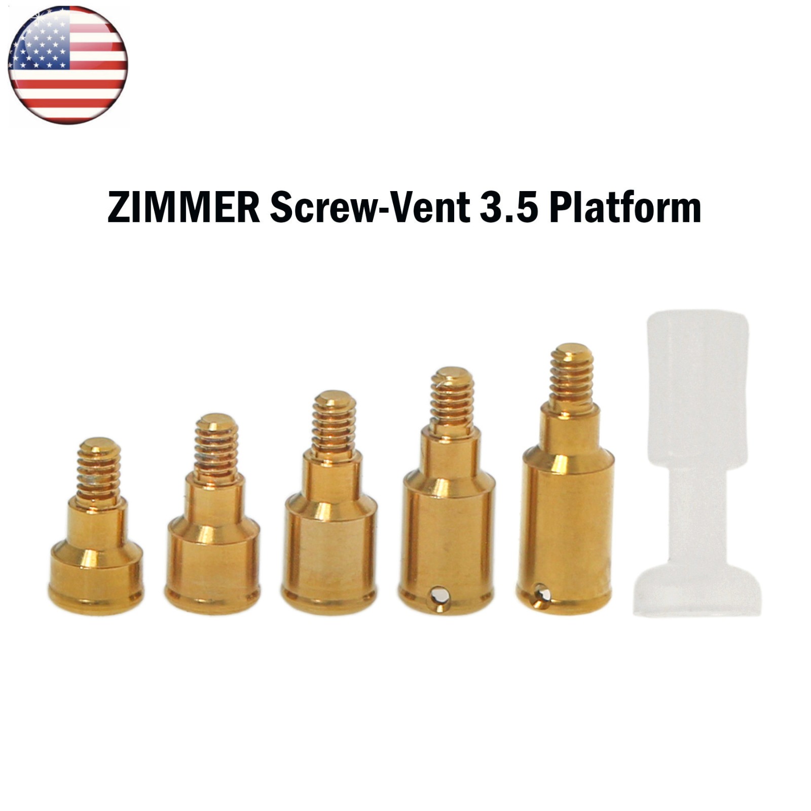 US Locator Abutment for Zimmer 3.5/4.5mm Retention Cap Inserts Tool 1.0-5.0mm GH
