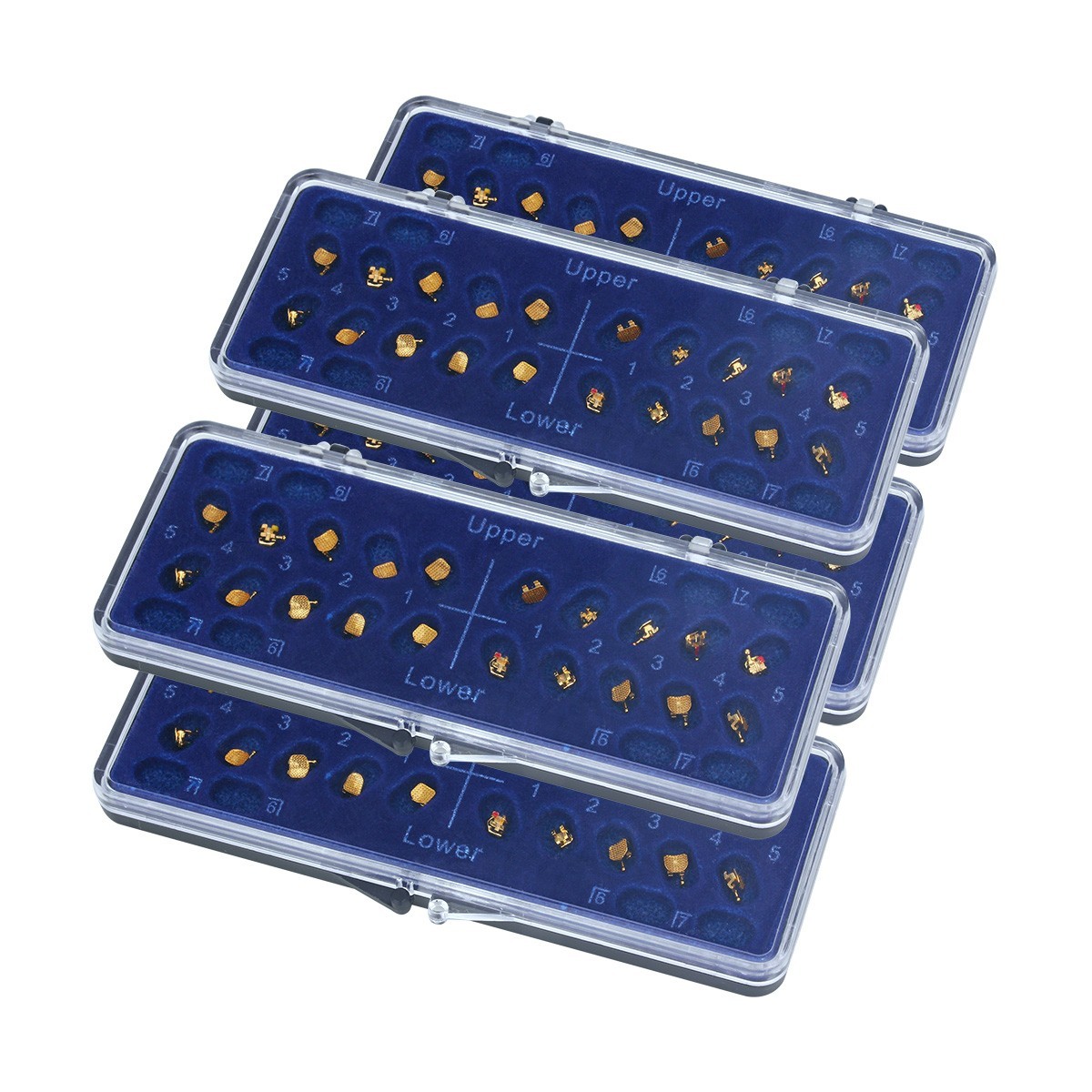 Dental Orthodontic Gold Brackets Mini Roth 022 Hooks 345 Brace AZDENT