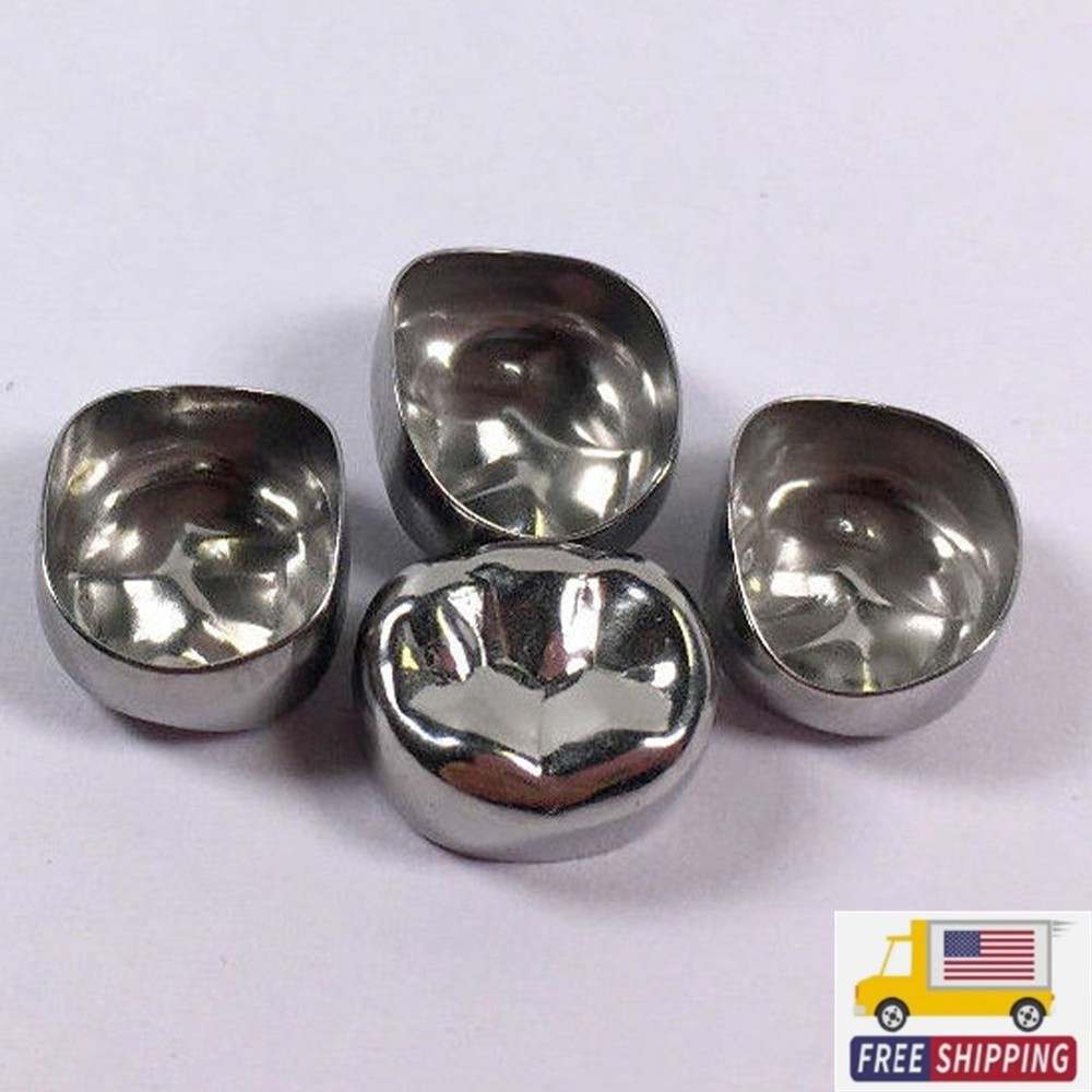 Dental Kids Primary Molar Crowns Stainless Steel Pediatric crown 48 Sizes USA