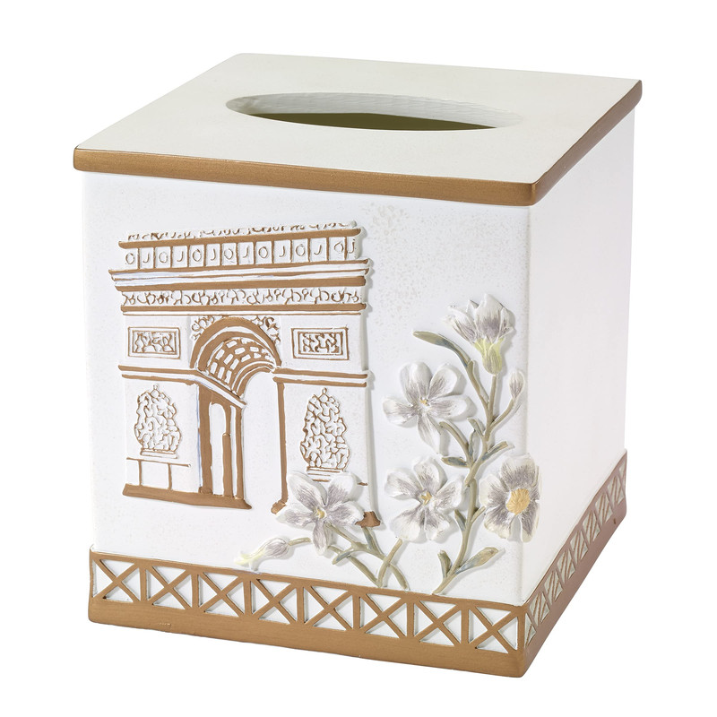 Avanti Linens – Tissue Cover Hand Painted Resin Countertop Accessories Chic