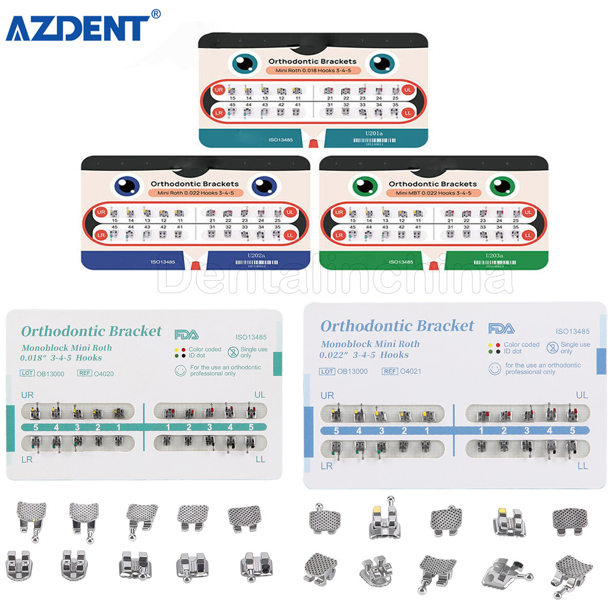 Dental Orthodontic Round Niti Arch Wires Super Elastic / Metal Brackets Braces