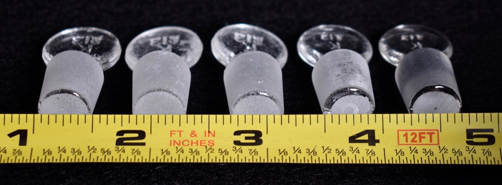 5 Count Kimax # 13 Penny Head Glass Stoppers
