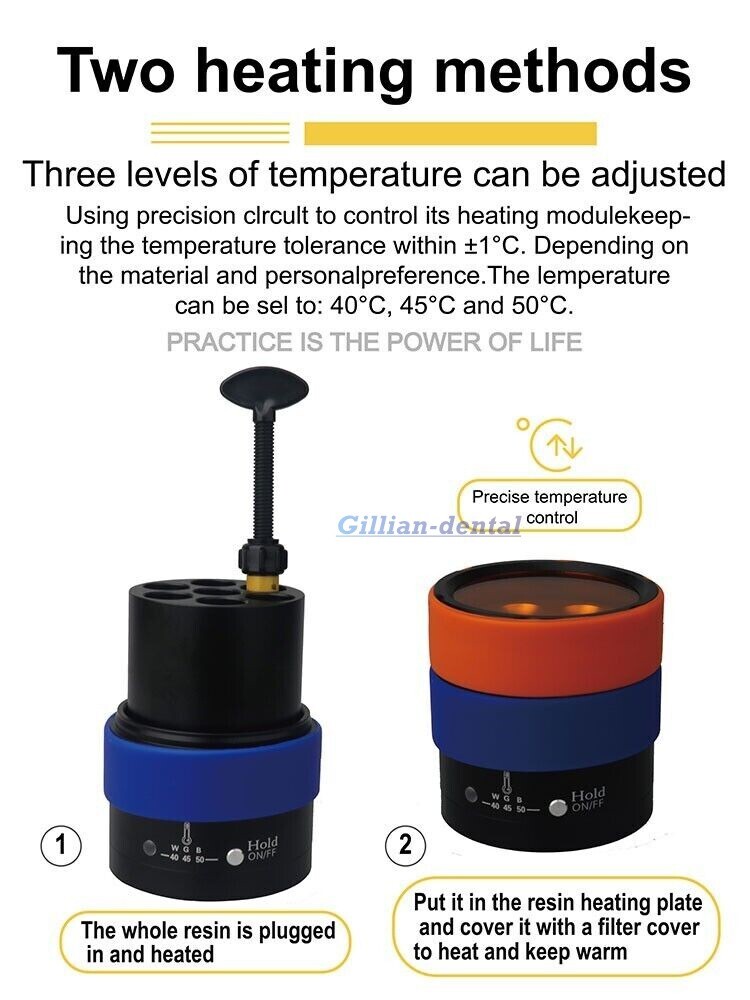 Dental Composite Resin Heater Material Warmer Soften Warmer 40/45/50℃ US/EU Plug