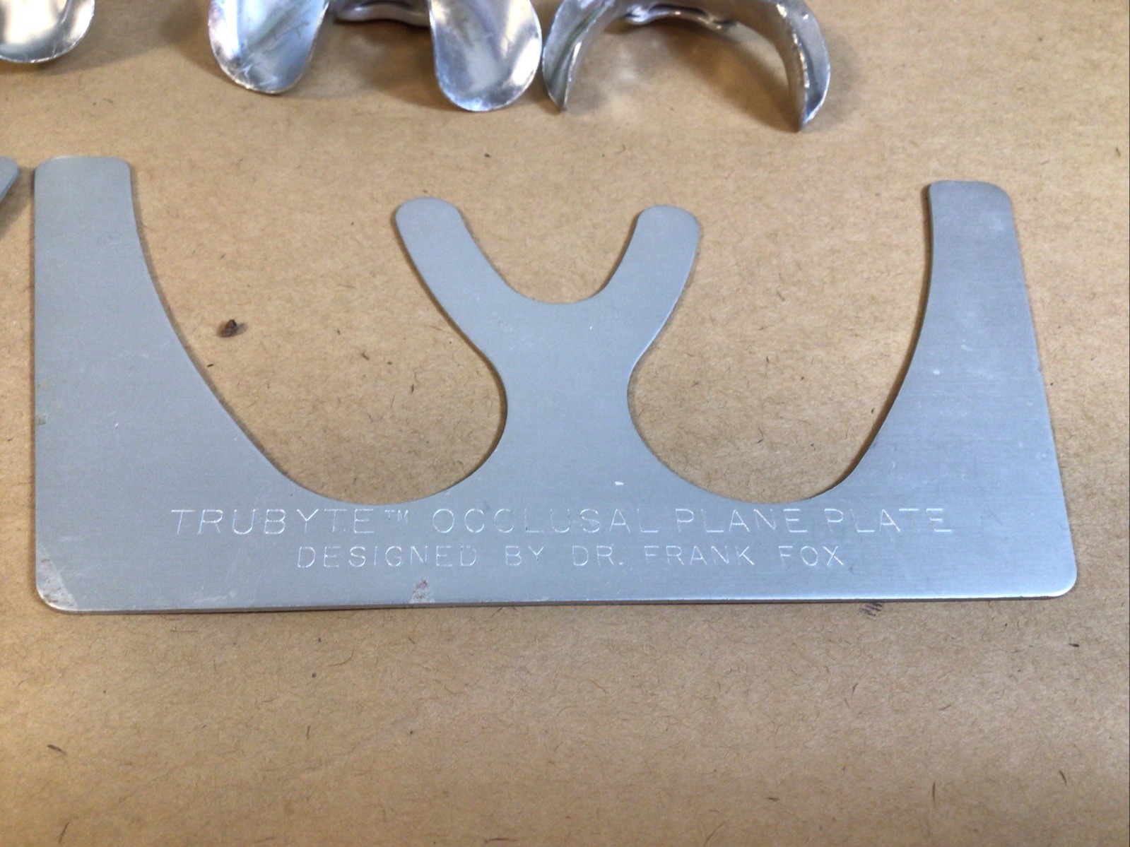 Vintage Metal Dental Impression Trays Molds Lot of 17 W/ TRUBYTE Occlusal Plate