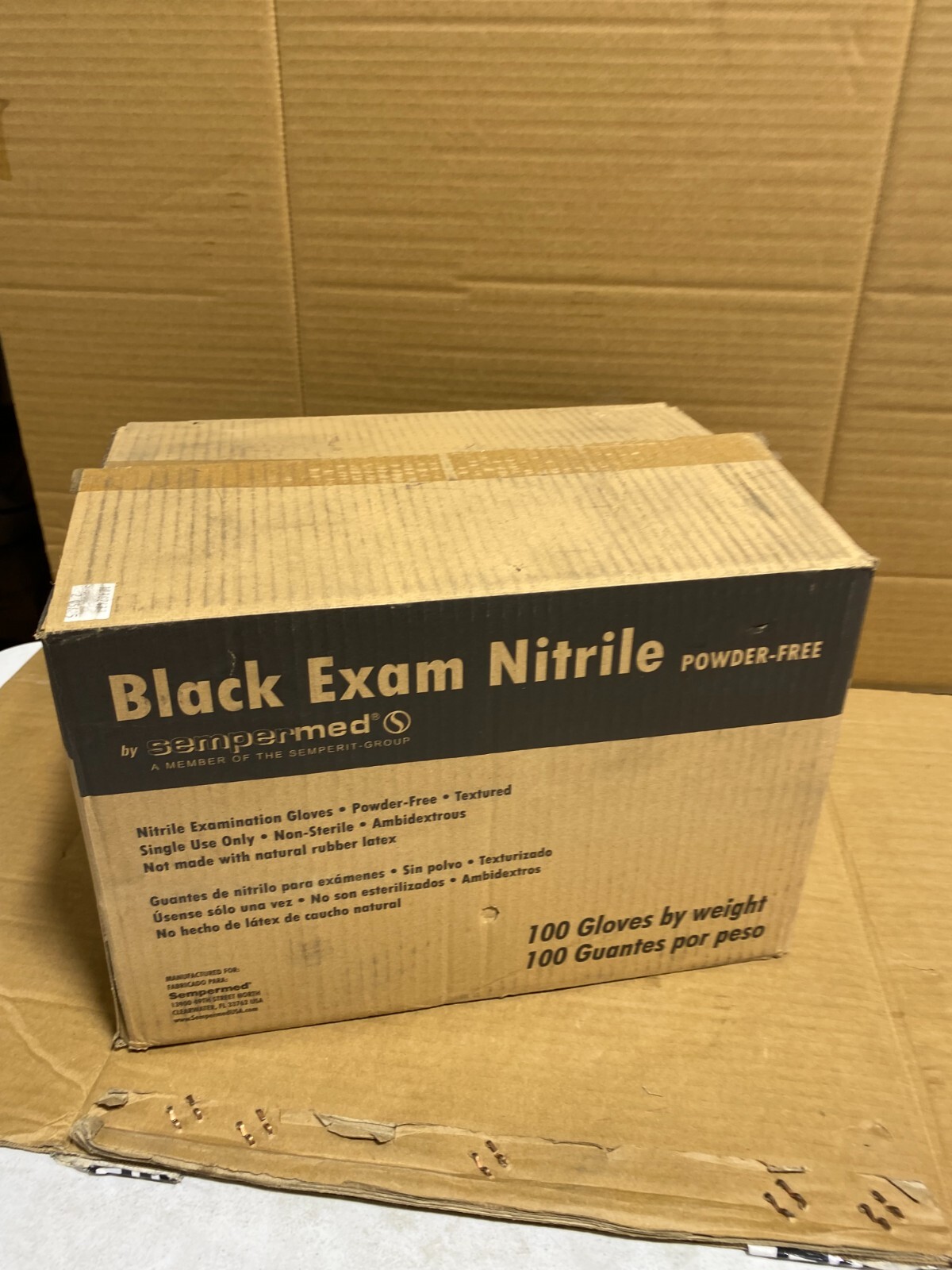 Sempermed Black XL Nitrile Disposable Gloves – GBKN105 XL Box of 1,000