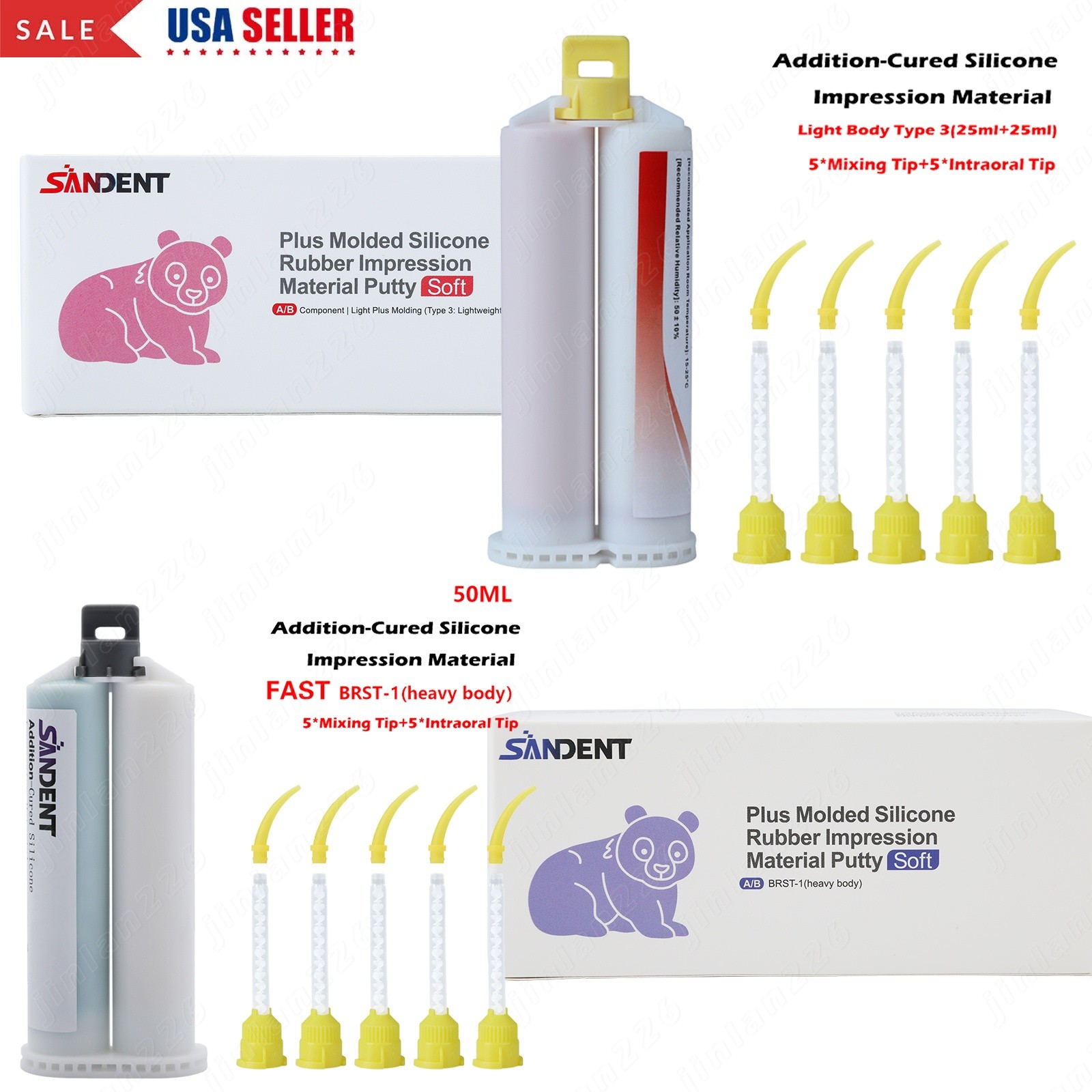 50ML VPS Impression Material Fast/Regular Set HP PVS Cartridges