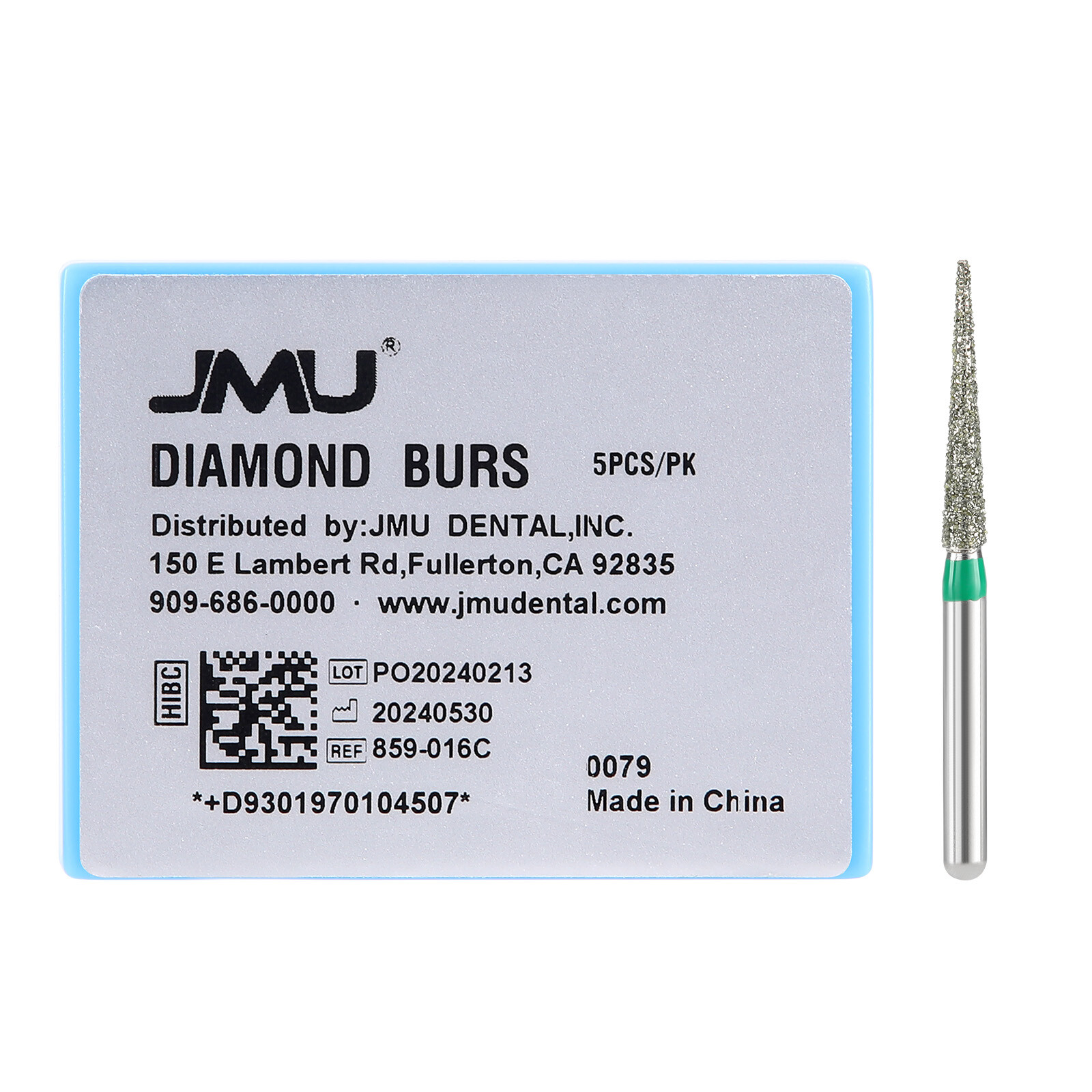 50Pcs JMU Dental Diamond Burs Needle Type FG 859 5Pcs/Box