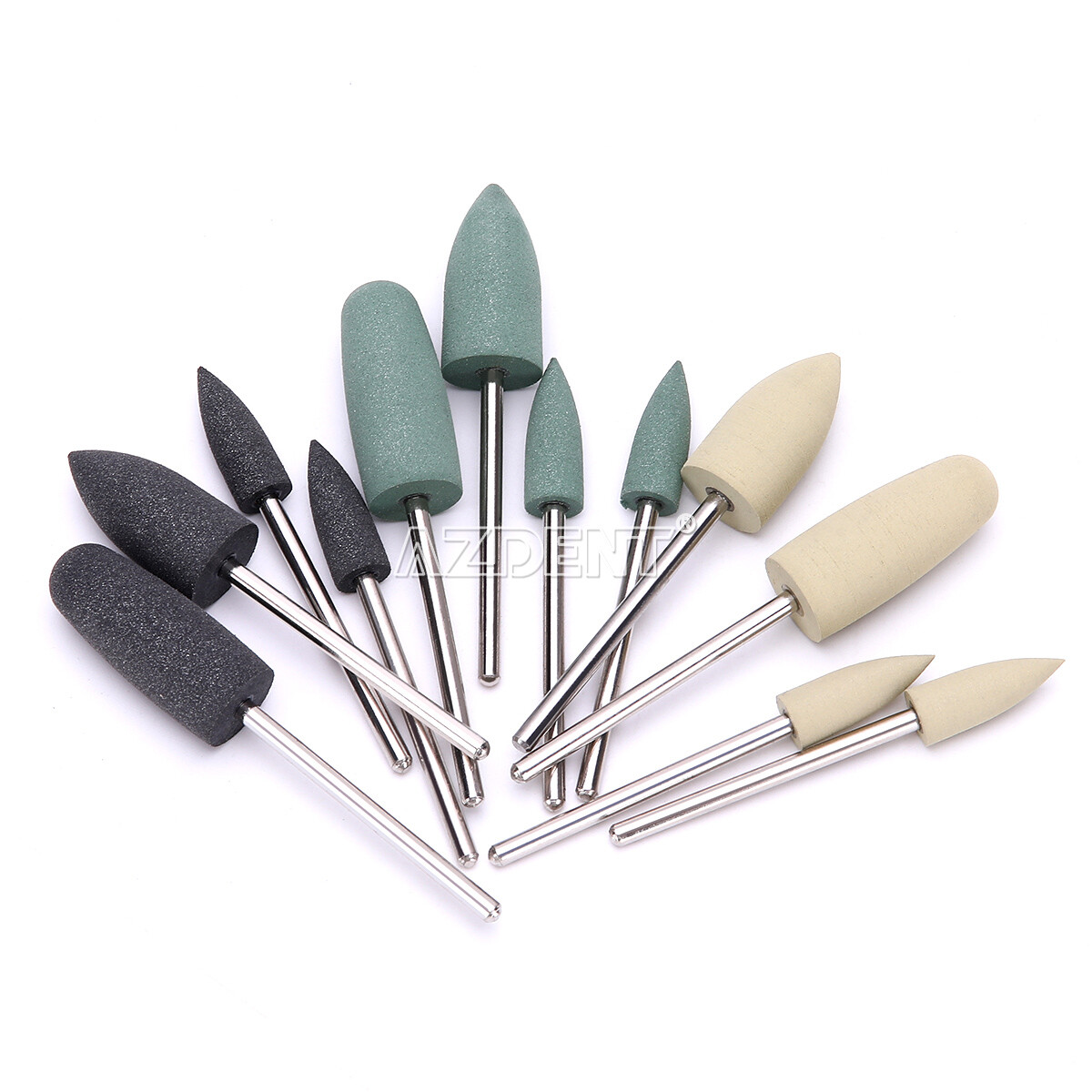 US Dental Polishing Burs Resin Base Acrylic Invisible Denture Silicone Grinding
