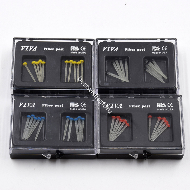 1 Box/10 Pcs Dental Glass Screw Thread Fiber Post Single Refilled Size To Choose