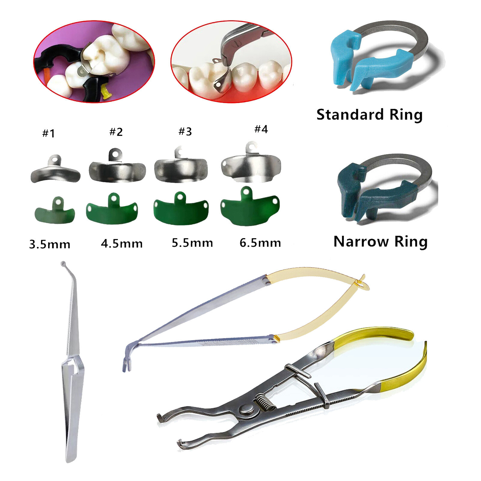 Dental Matrix Bands Ring Sectional Matrice Clamp Fit Garrison Palodent V3 System