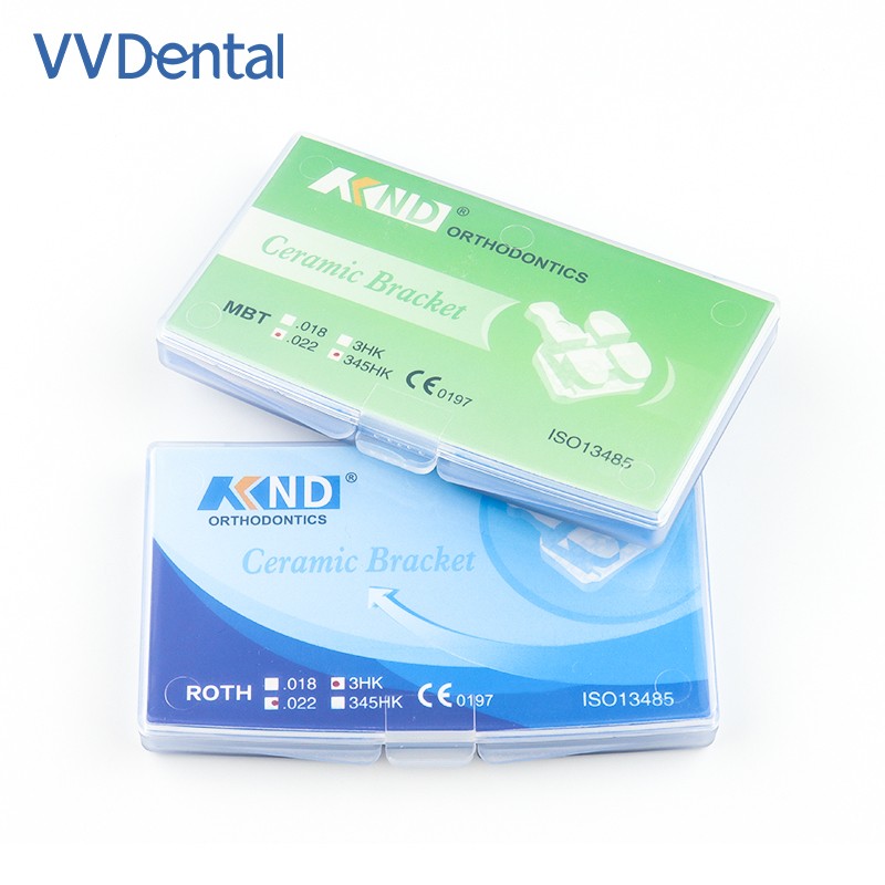 Dental Orthodontic Ceramic Bracket Dental Clear Brace Roth/MBT 345 with Hooks
