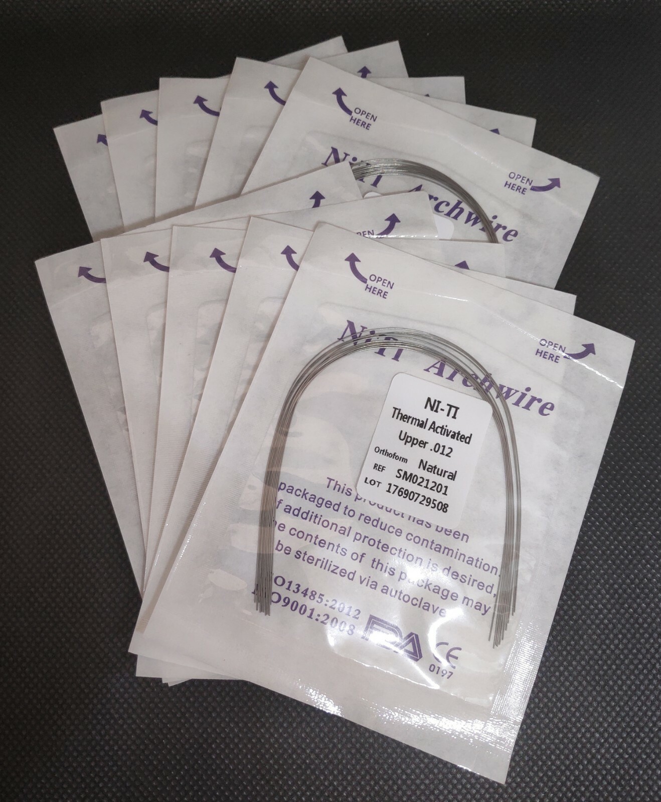 10 Packs Dental Orthodontic Thermal Activated Niti Round Arch Wires Natural Form