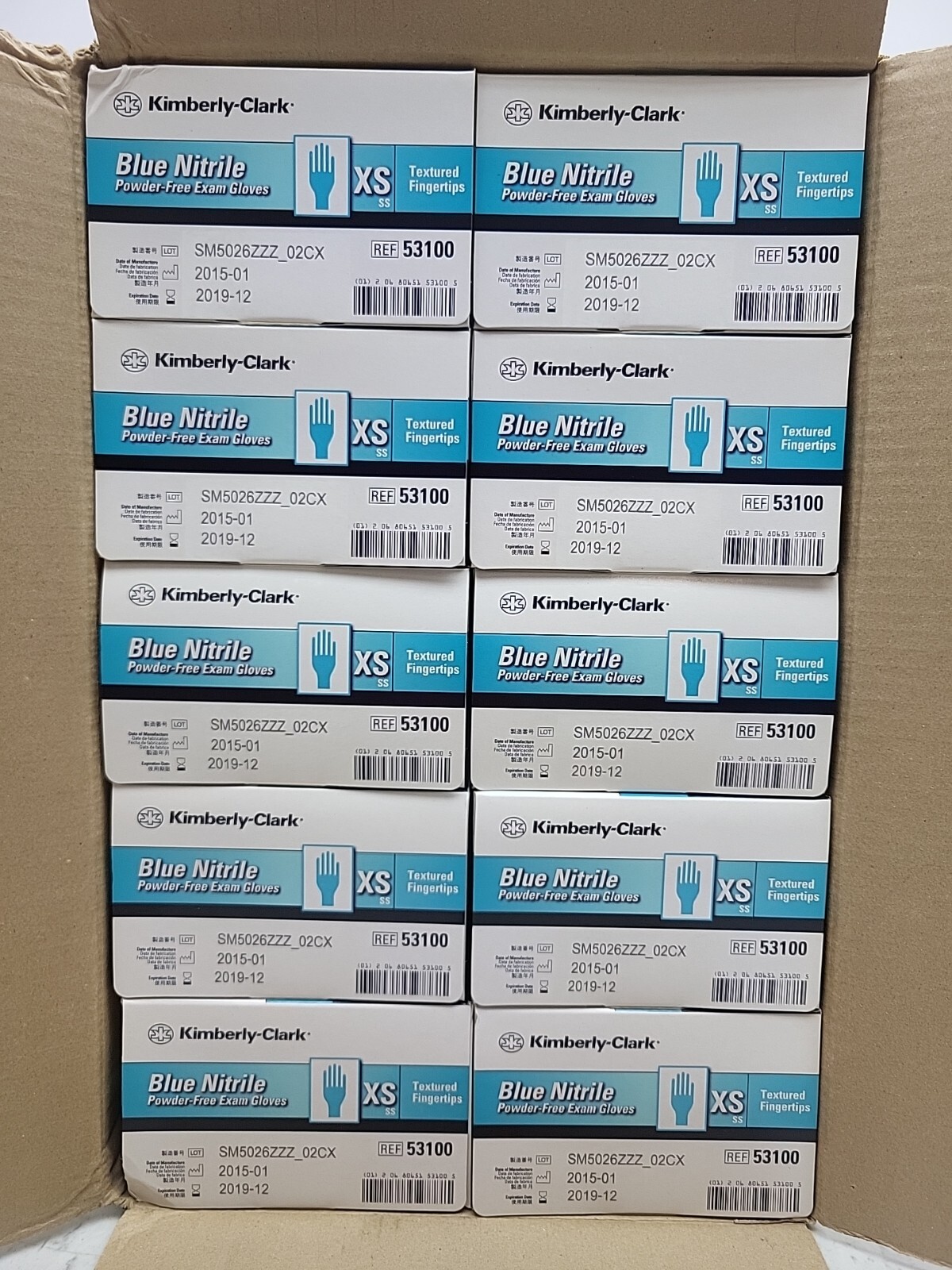 1000 Pack Kimberly Clark 53100 Powder Free Exam Gloves XS Ambidextrous