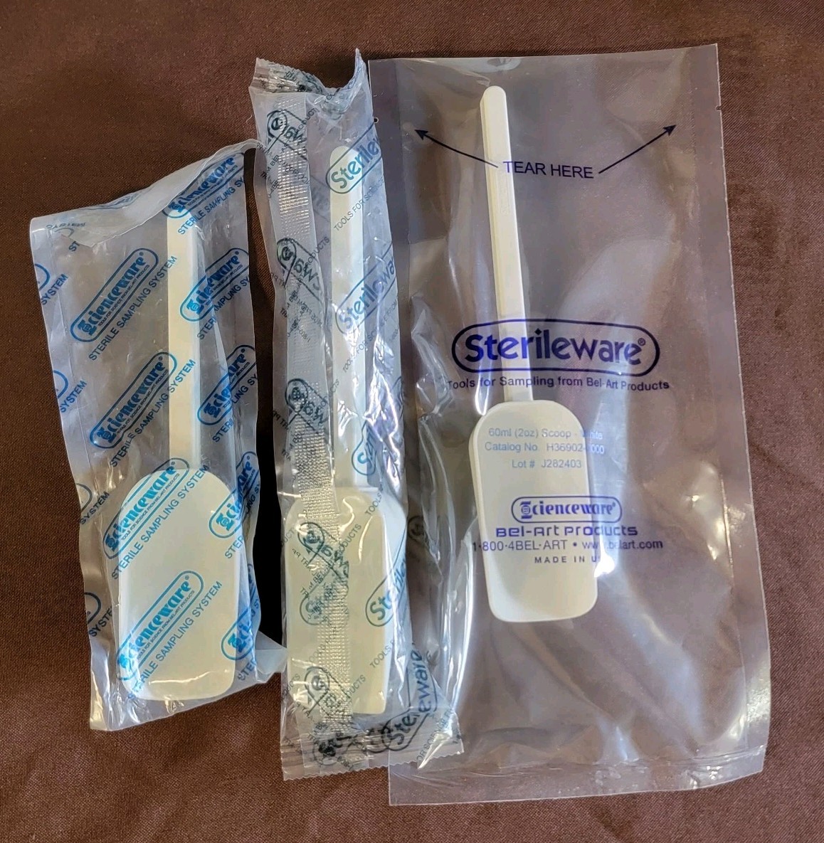 117 Bel-Art Sterileware Sampling Scoops H36902-0000 Scienceware 60ml 2oz