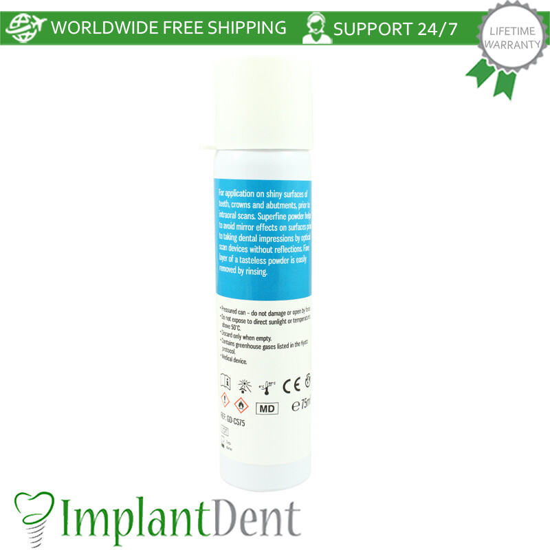 CAD/CAM Powder Scanning Spray Dental Intraoral Scan 75ml Digital Lab Die Stone