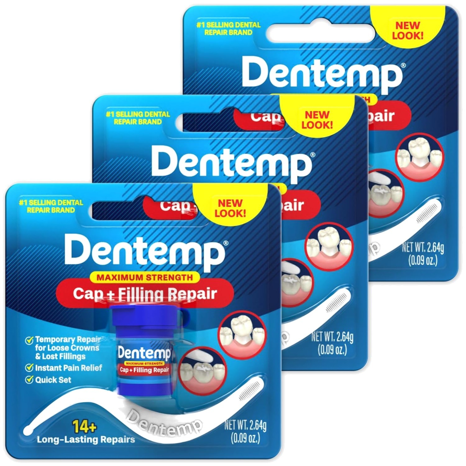 Maximum Strength Tooth Filling Repair Kit – 3 Pack for Instant Dental Relief