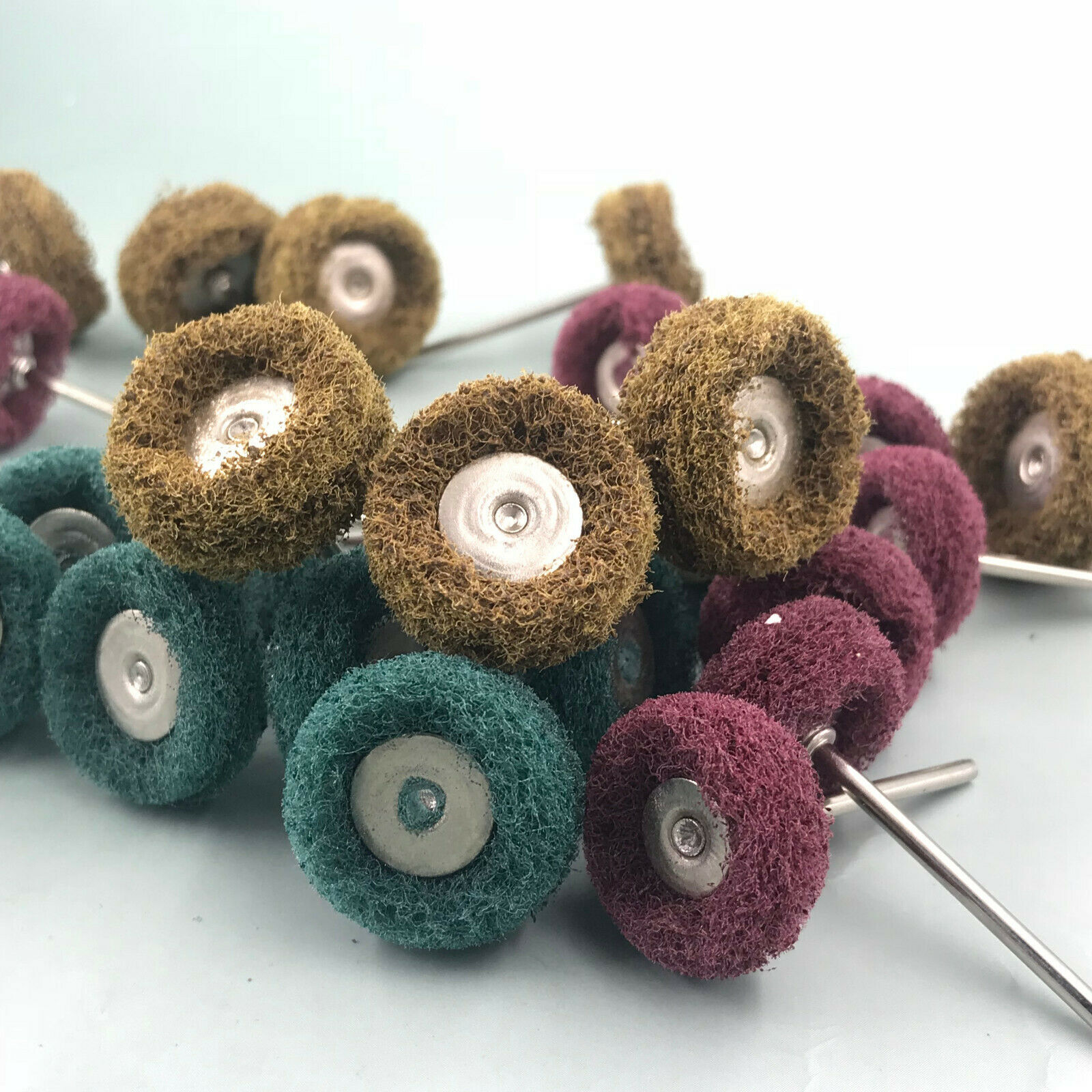 20Pcs Dental Lab Fiber Wheel brush Polishing Polisher Prophy Brushes FG 2.35mm