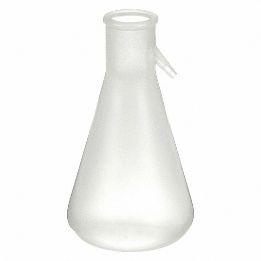 22CZ13 LSS Polypropylene 500mL Filtering Flask with Angled Tubulation (2 Pack)