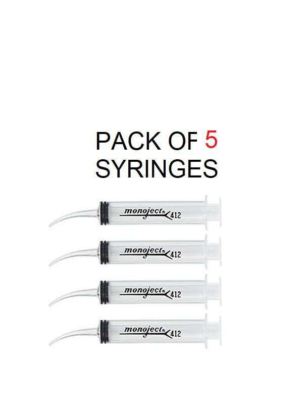 Original COVIDIEN Monoject® Curved 412 Tip 12cc Syringes 5 to 50 per pack