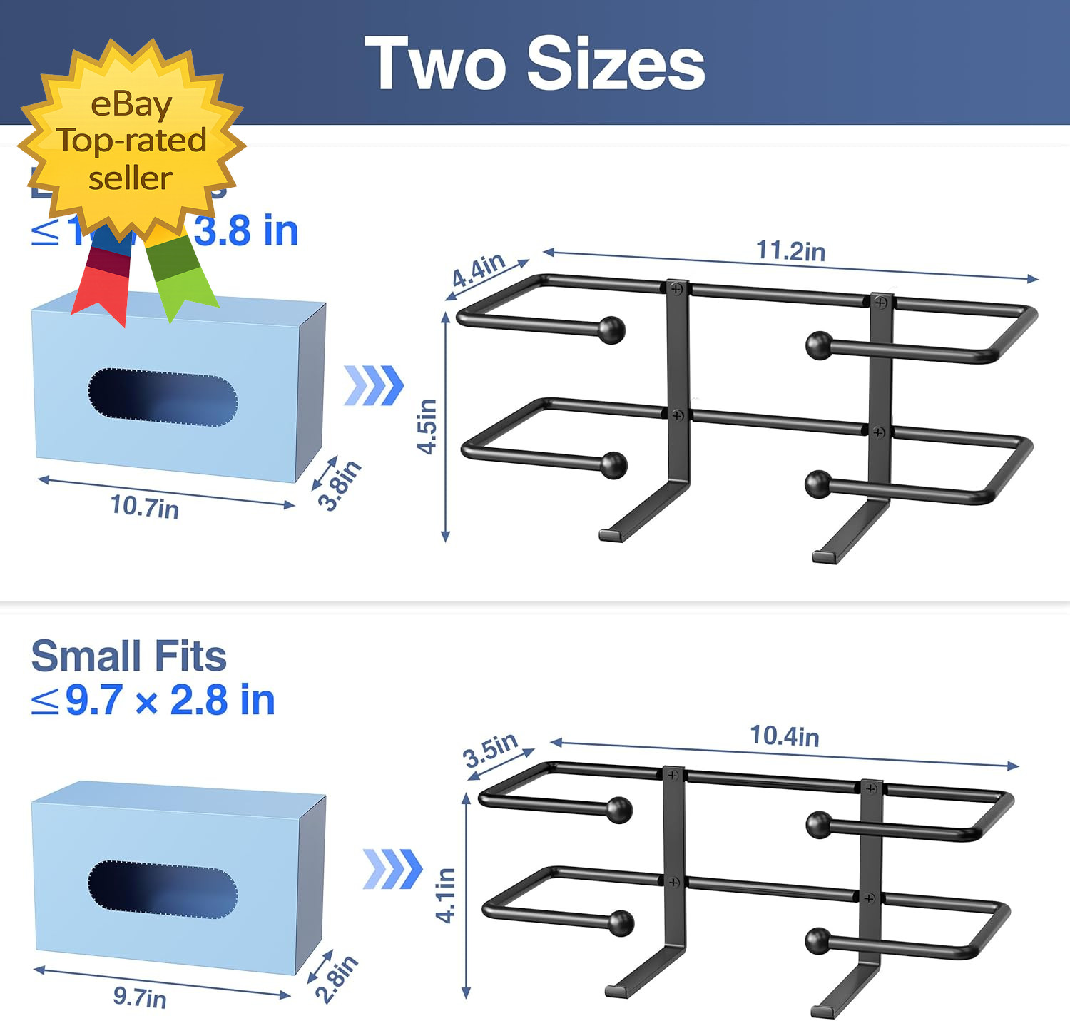 Black Wall Mount Glove Box Dispenser Holder Organizer for Kitchen Bathroom Garag
