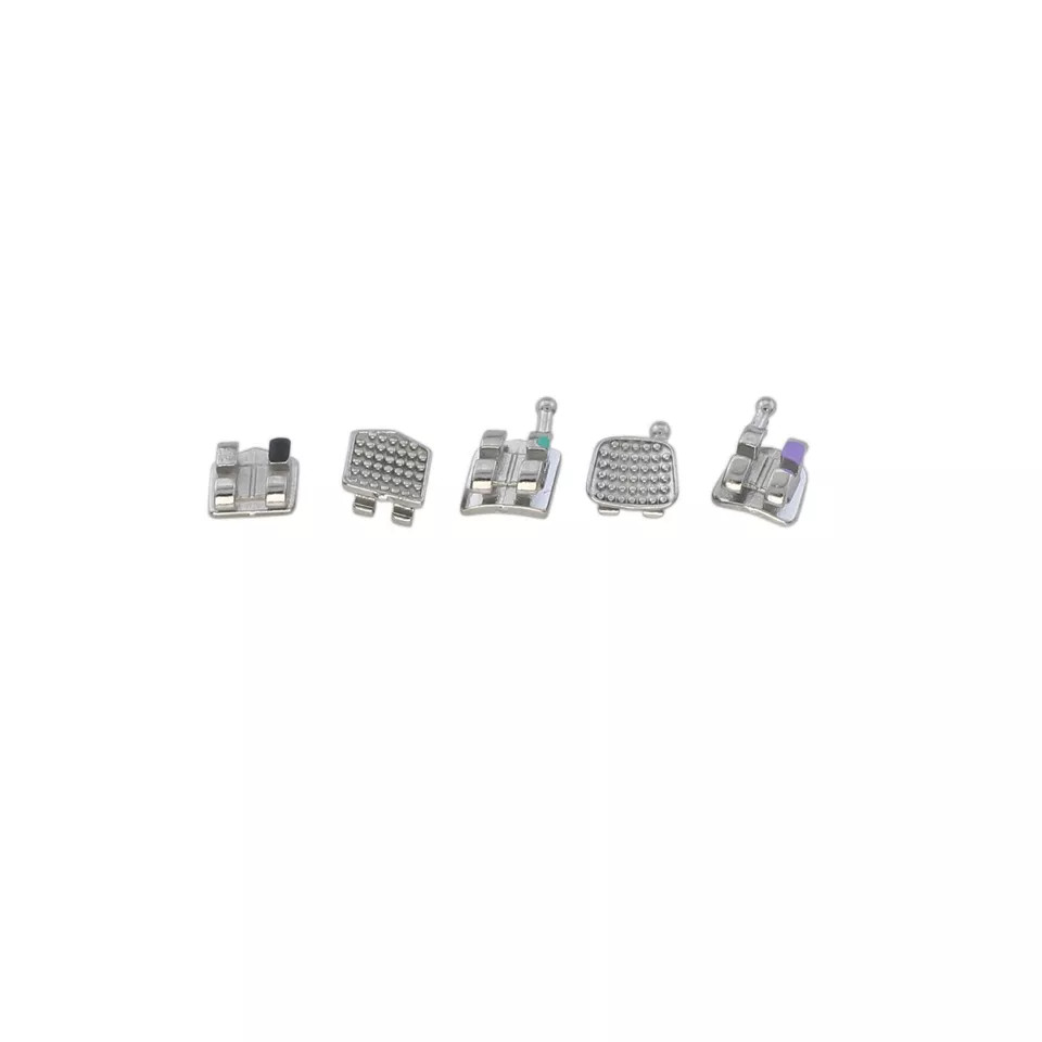 Dental Orthodontic Mini Brackets Metal Braces MIM ROTH MBT 018 022 345 Hooks