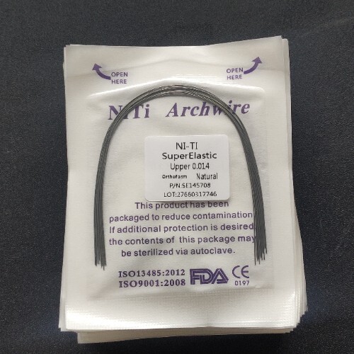 Dental Orthodontic Super Elastic NITI Arch Wires Round Natural Form Arcs Wire