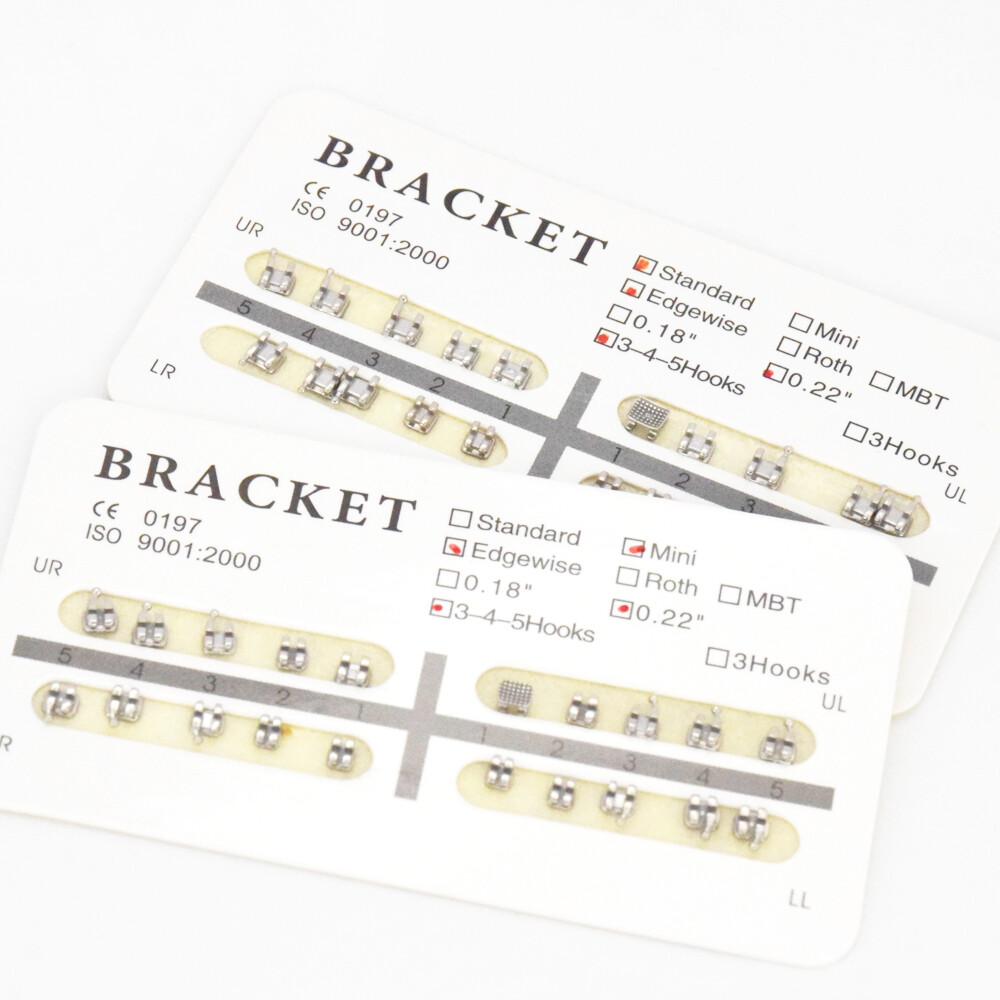 20 Pcs Dental Orthodontic Metal Brackets Braces No/3/345 Hook 018/022 Edgewise