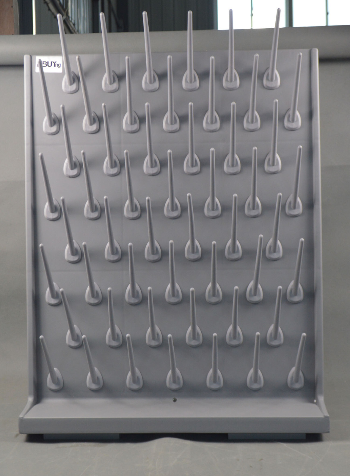 Detatchable 52-Pegs PP Drying Drip Rack Desk/Wall-mount for Test Tubes Flasks