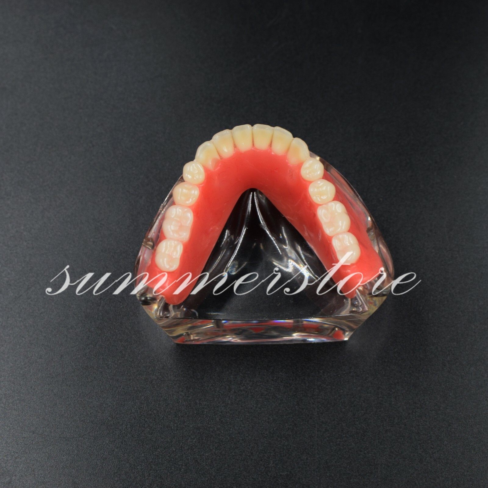 1 Pc Transparent Dental Study Demo 4 Implants Overdenture Inferior Model #6003
