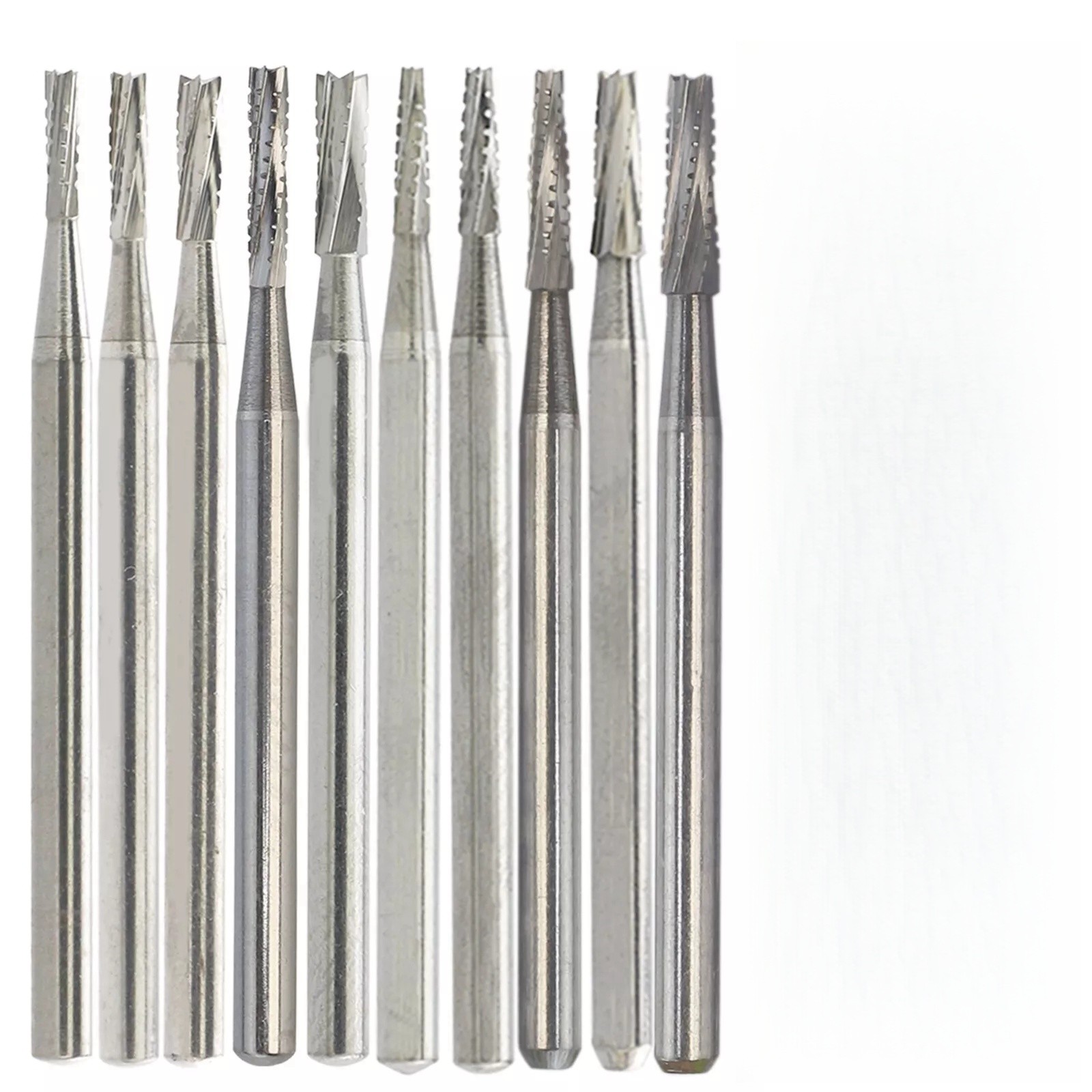 FGOS FGXL Dental Surgical Carbide Burs 25mm Cross Cut Flat End Taper Fissure