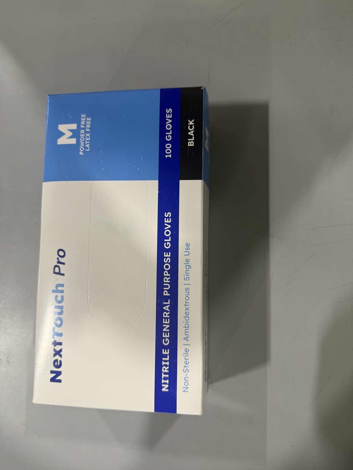 GENERIC NITRILE EXAMINATION GLOVES POWDER FREE 100 COUNT – SIZE: MEDIUM. – BLACK