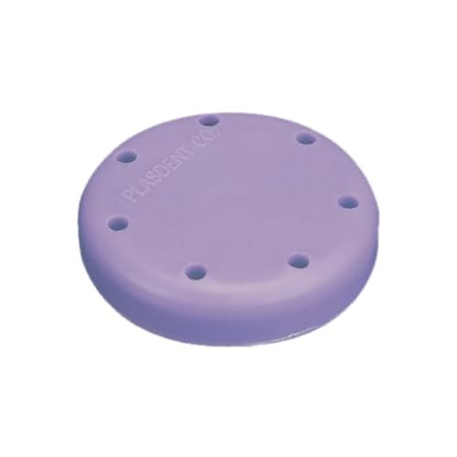 Plasdent 400BS2-10N Magnetic Bur Block 7-Hole Small Round Silicone Neon Purple