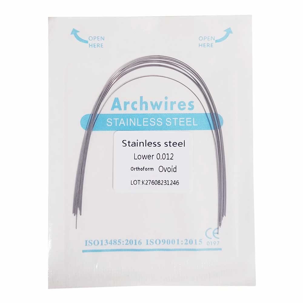 Dental Orthodontic Stainless Steel Round Arch Wire Ovoid Form 10pcs/pack