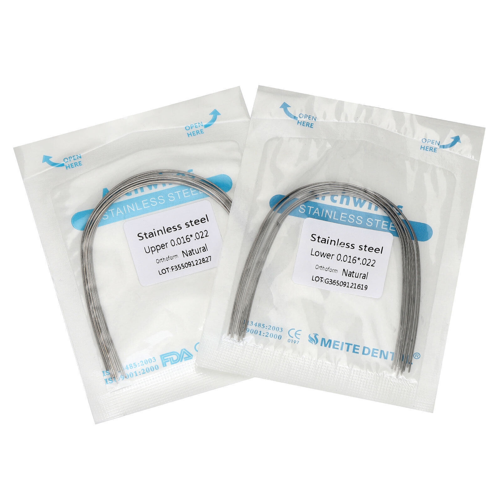 10 Pcs/pack Dental Orthodontic Stainless Steel Round/Rectangular Arch Wire Ovoid