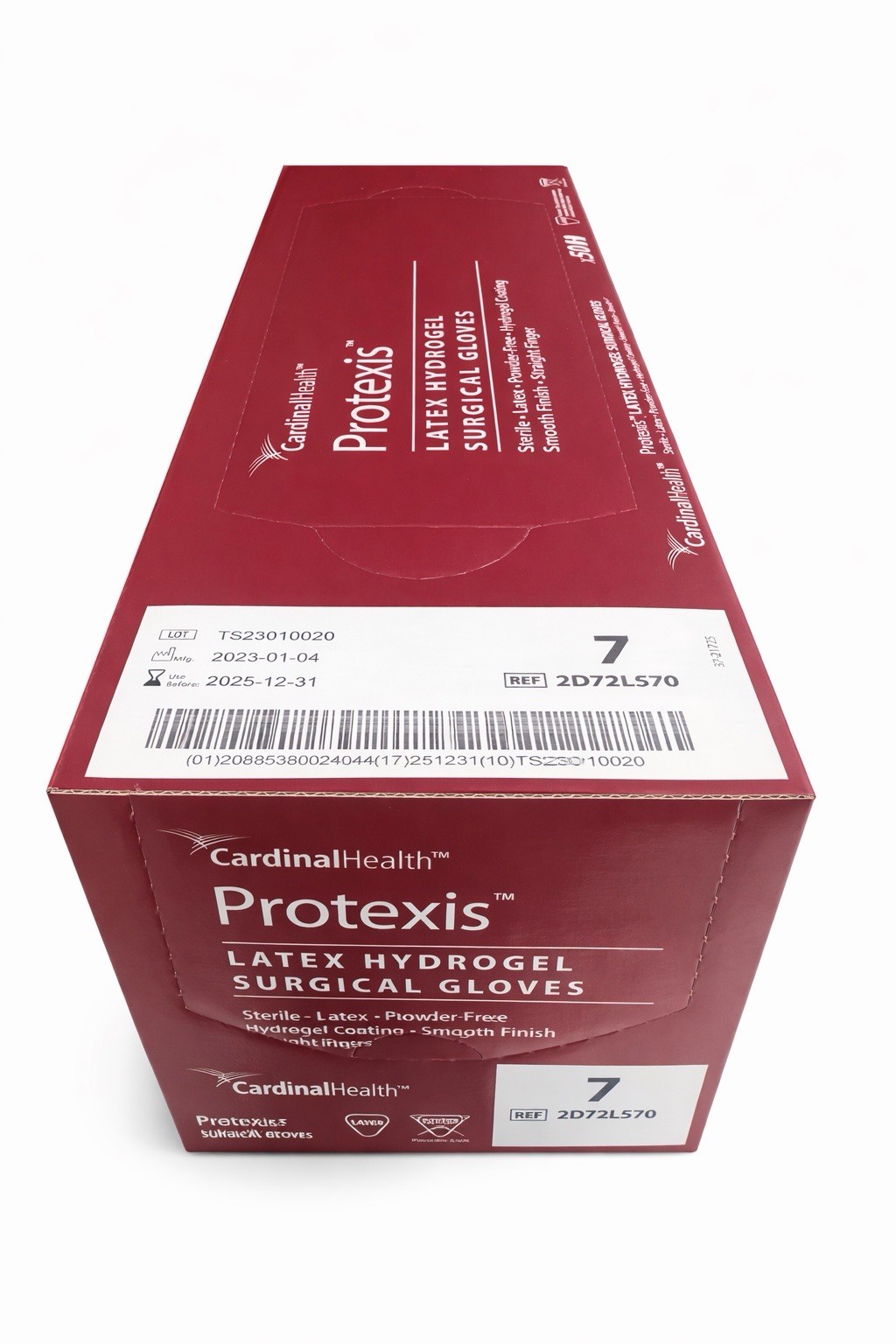 Protexis Latex HYDROGEL Coating Gloves size 7 Sterile 1 Box of 50 pairs