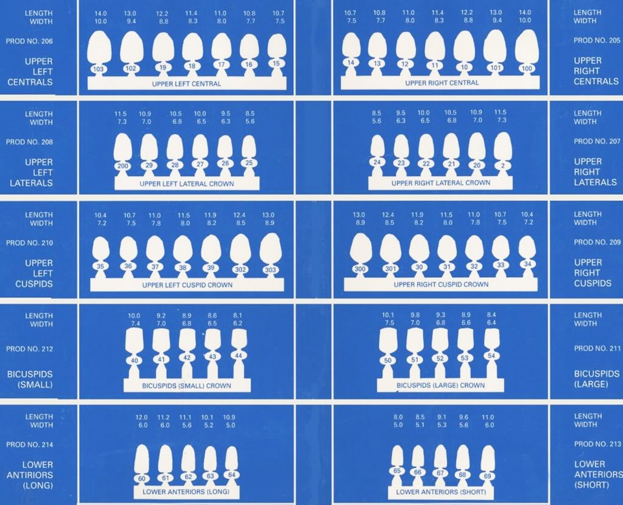 DENTAL POLYCARBONATE TEMPORARY CROWNS #19 (ULC) UPPER LEFT CENTRAL 5/PACK
