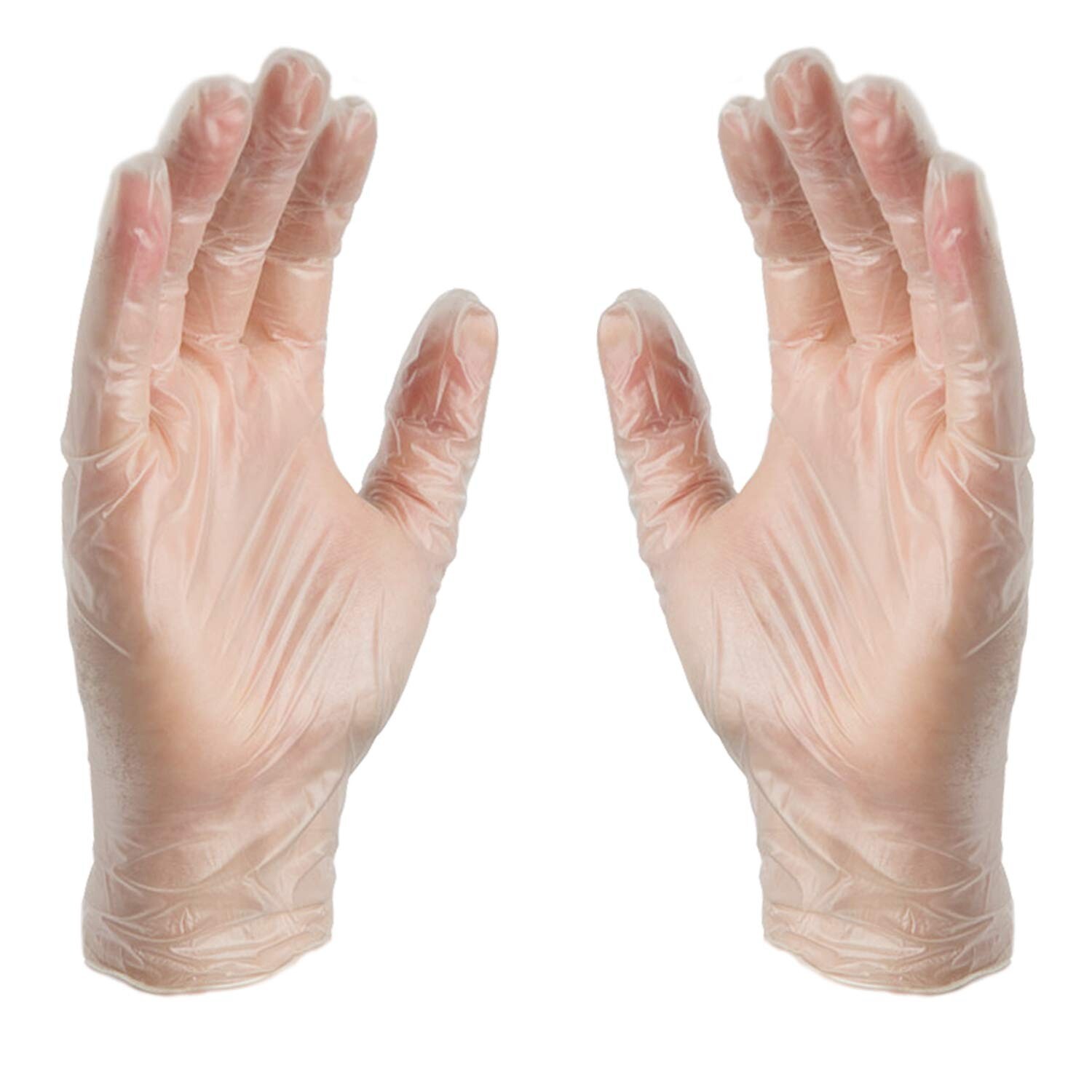 GLOVEPLUS Gloveworks Clear Vinyl Industrial Gloves, Box of 100, 3 Mil, Size XL