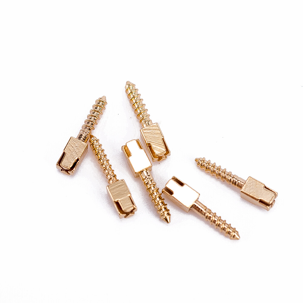 120pcs Dental Endodontic Screw Posts Assorted Kit &2Key Gold Planted EASYINSMILE