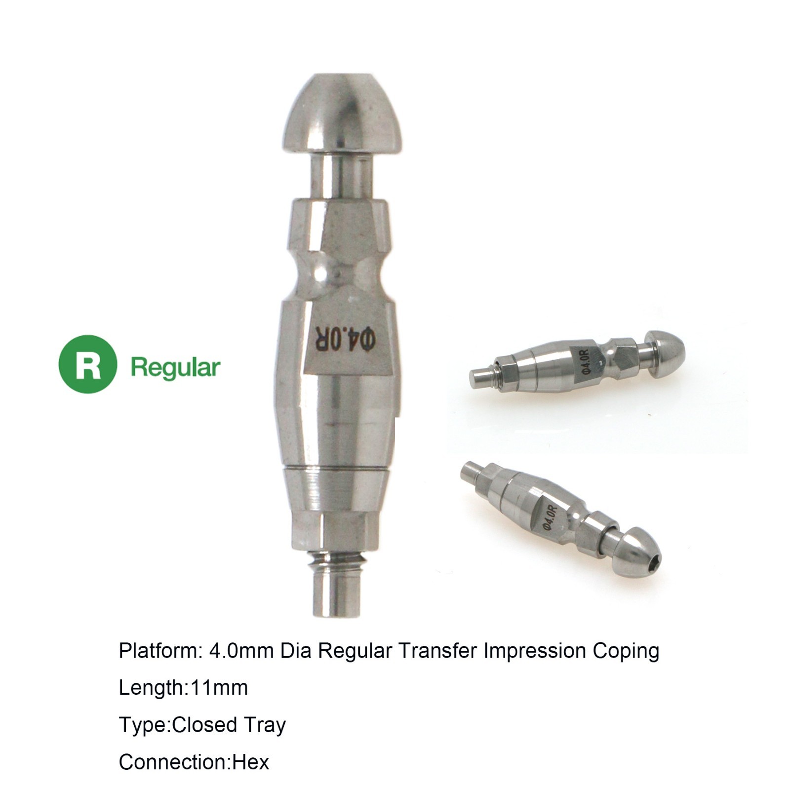 US Dental Transfer Impression Coping Regular Ti-Alloy Closed Tray Fits Hiossen