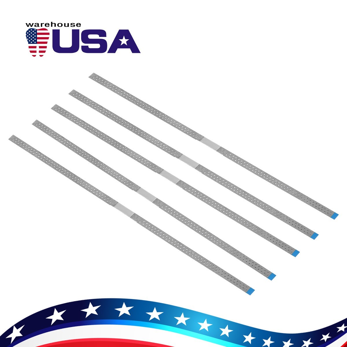 AZDENT Dental Saw Diamond Polishing Finishing Strips Orthodontic IPR Fine Medium