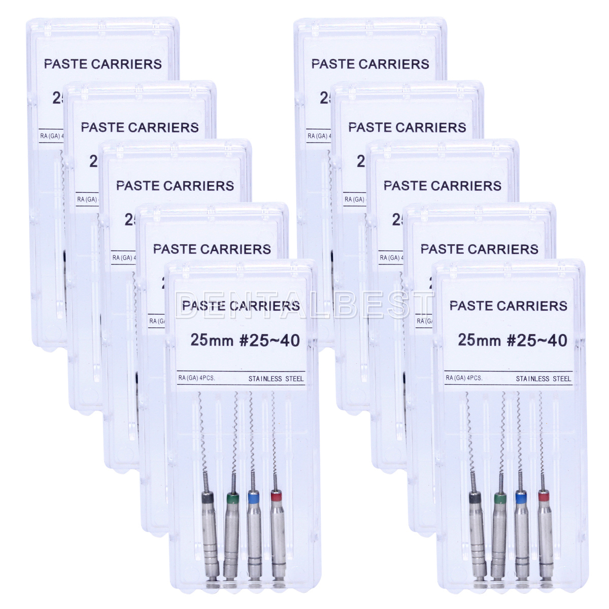 Dental Endodontic Rotary Paste Carriers Stainless Engine Rotary 25mm #25-#40