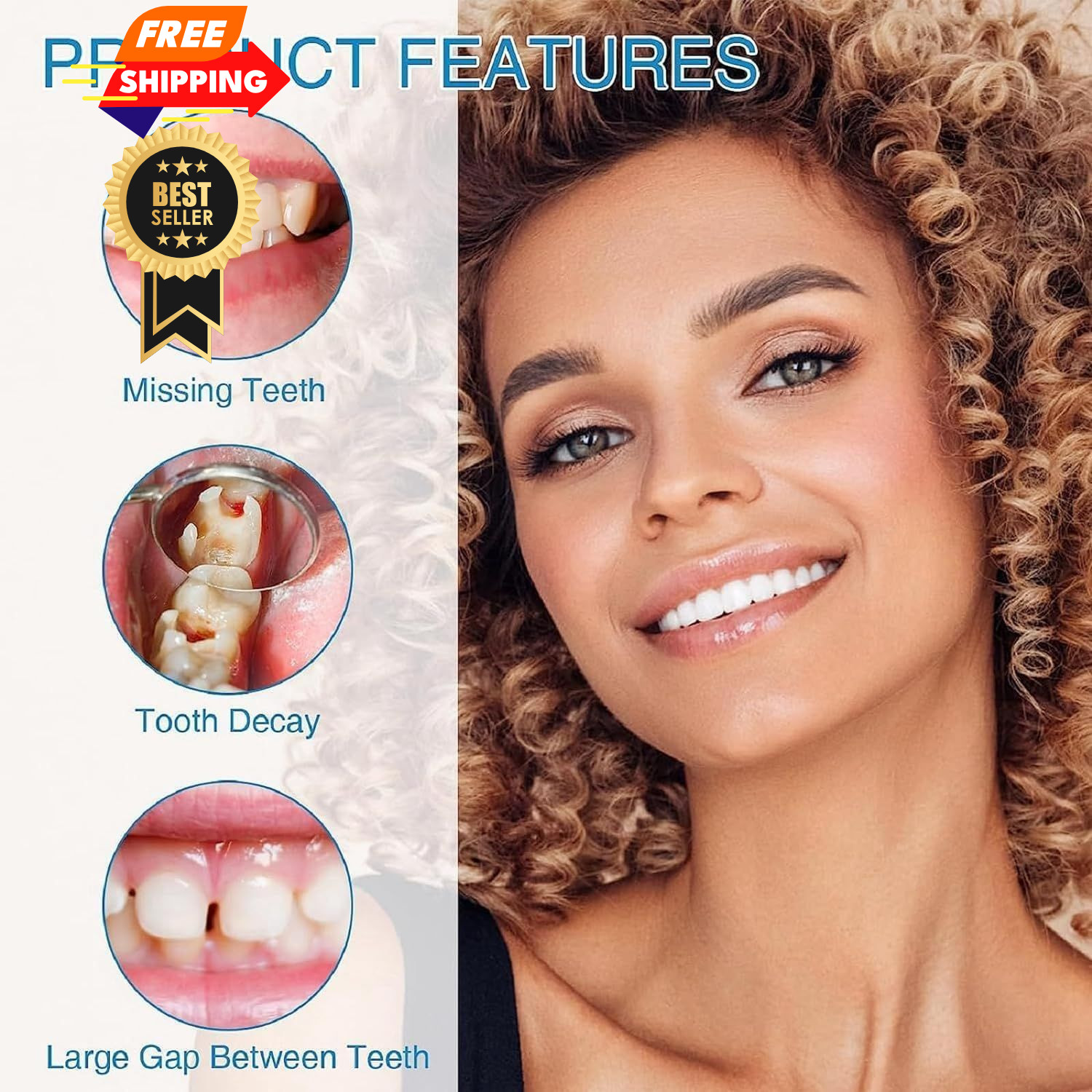Tooth Repair Kits,2Pcs 30ml Dental Denture 2pcs