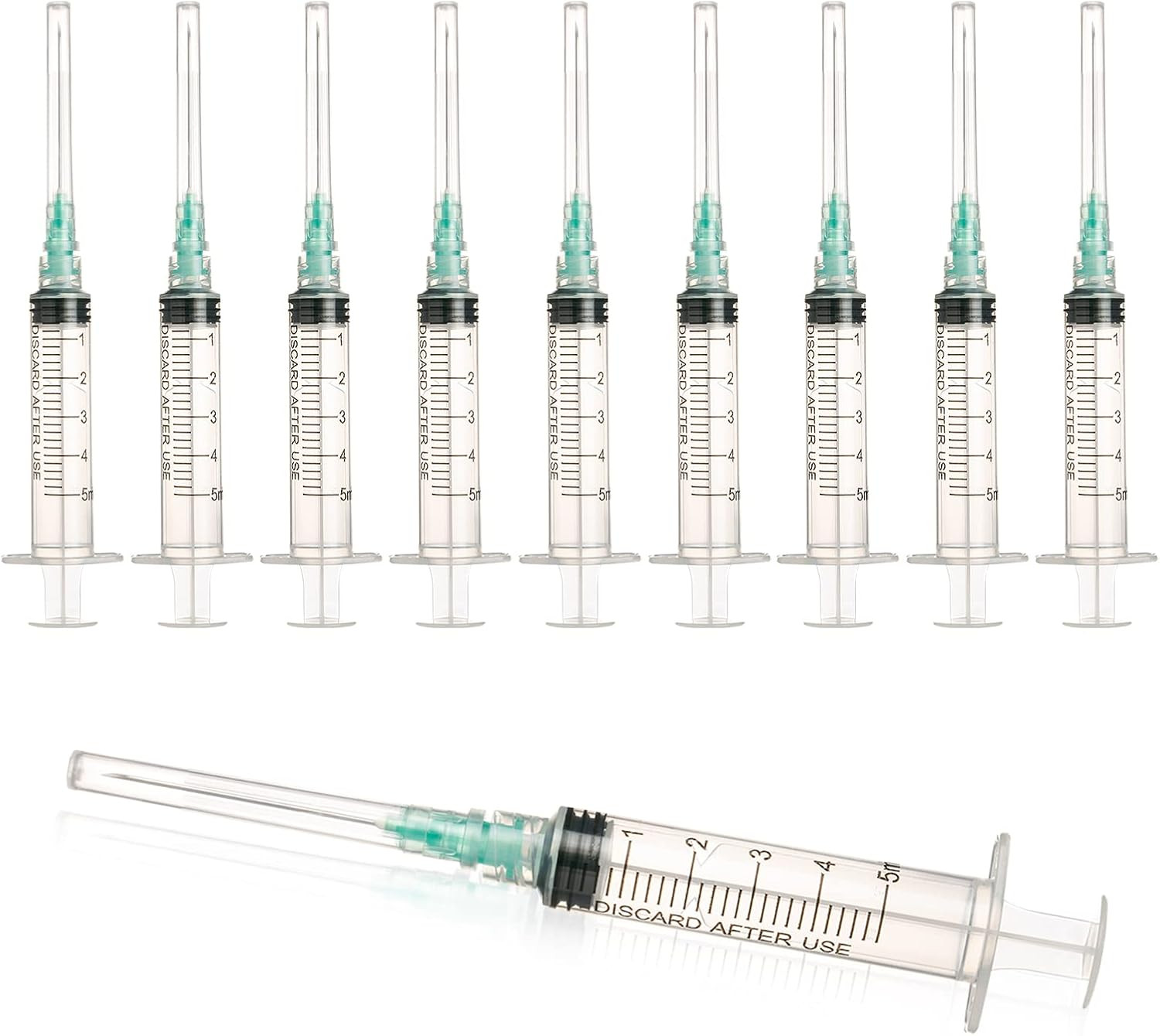 5Ml with 21 Ga 1.5 Inch Luer Lock, Individually Wrapped 20 Pack