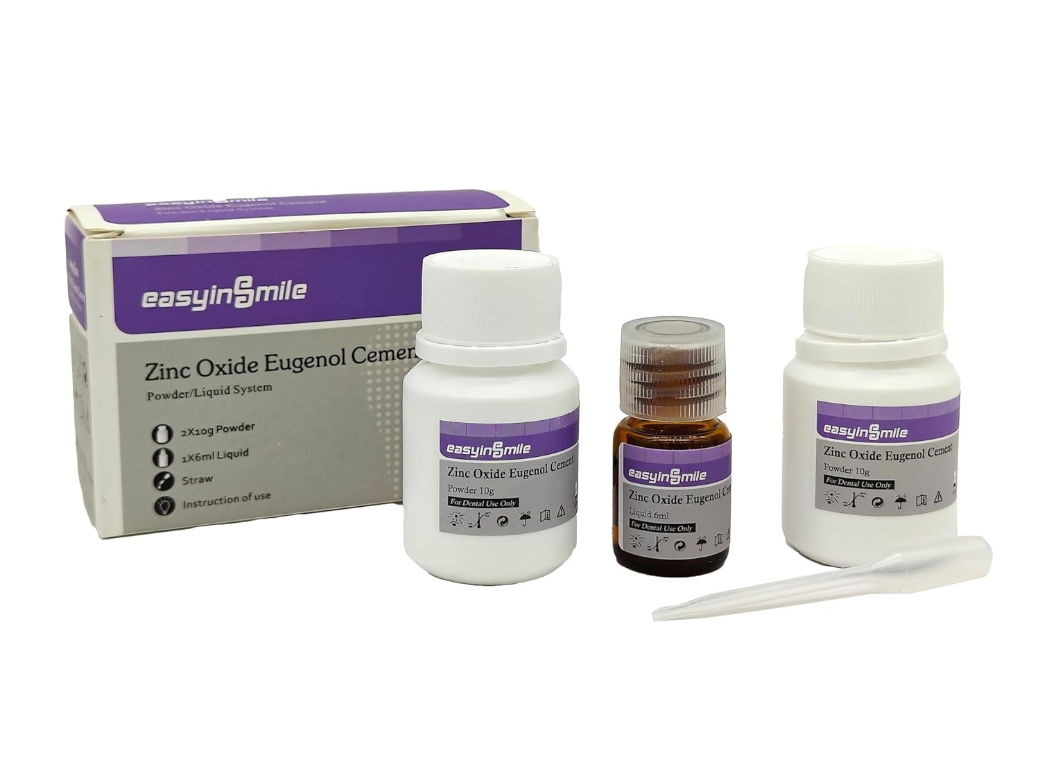 Dental Cement Temporary Tooth Repair Kit for Broken Teeth, Zinc Oxide Eugenol Gl