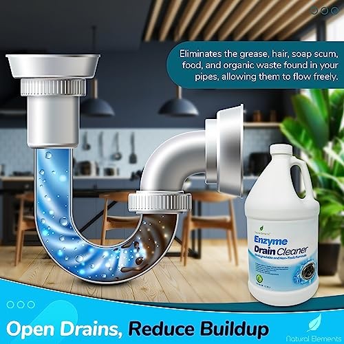 Natural Elements Enzyme Drain Cleaner | Digest Grease, Fats, and Paper…