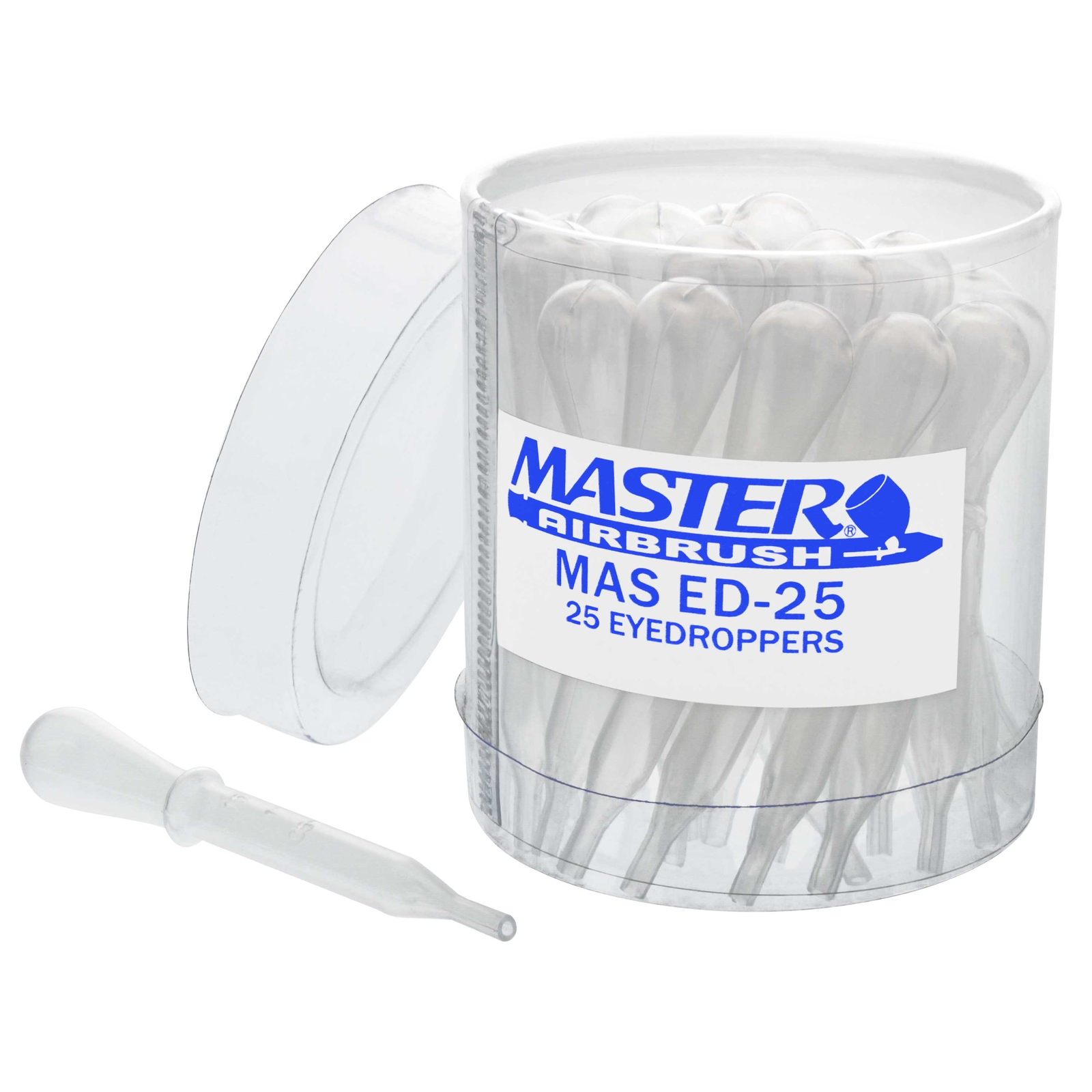 25 Disposable Plastic PIPETTE EYE DROPPERS Transfer Liquids Mix Airbrush Paint