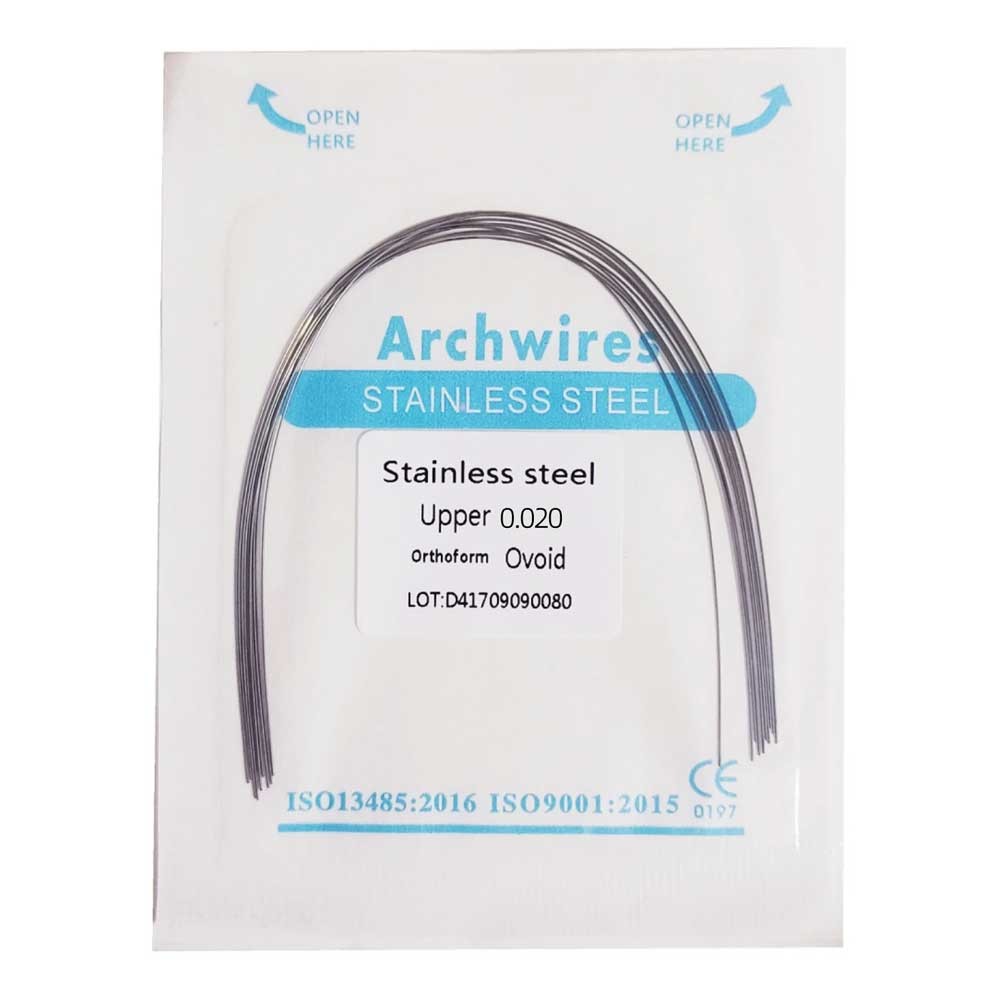 Dental Orthodontic Stainless Steel Round Arch Wire Ovoid Form 10pcs/pack